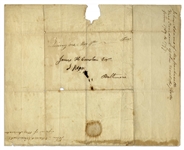 John Adams Free Franked Signature -- With University Archives COA